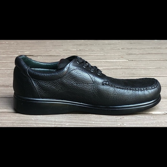 NATURE'S STRIDE Richmond Black Pebbled Leather Therapeutic Oxford Shoes size 10W - Picture 2 of 9